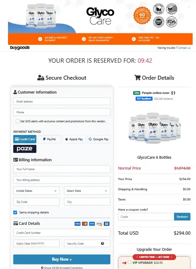 GlycoCare GlycoCare Order Page